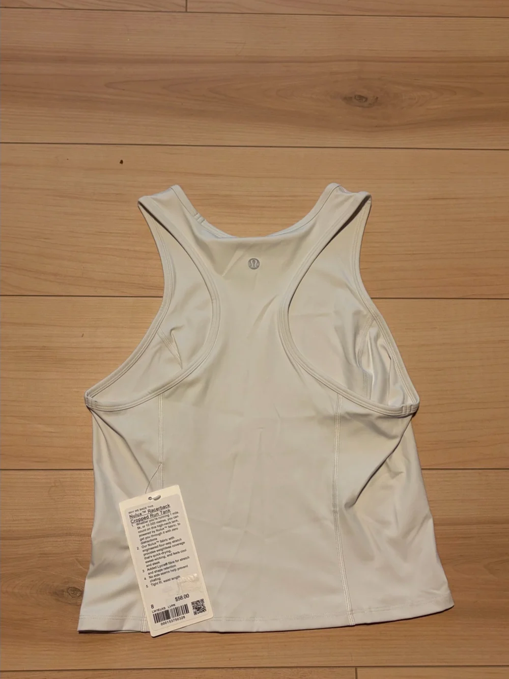 Lululemon White High-Neck Athletic Tank Top NWT - Size 8
